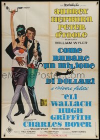 8t805 HOW TO STEAL A MILLION Italian 1p R1960s great art of sexy Audrey Hepburn & Peter O'Toole!