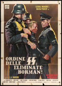8t834 LAST DAY OF THE WAR Italian 1p 1972 Mos art of Nazi officer about to kill one of his own men!