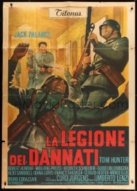 8t840 LEGION OF THE DAMNED Italian 1p 1969 Umberto Lenzi, cool art of Jack Palance w/machine gun!
