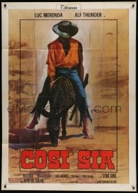 8t850 MAN CALLED AMEN Italian 1p 1972 Cosi Sia, great spaghetti western art by Franco Picchioni!