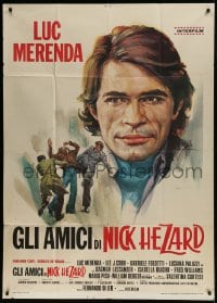 8t868 NICK THE STING Italian 1p 1976 Averardo Ciriello art of Luc Merenda + men fighting!