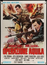 8t878 OPERATION CROSS EAGLES Italian 1p 1970 Casaro art of Richard Conte & Rory Calhoun in WWII!