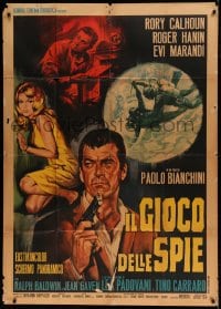 8t882 OUR MEN IN BAGHDAD Italian 1p 1966 Il gioco delle spie, cool art of spy Rory Calhoun!