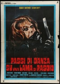 8t886 PASSI DI DANZA SU UNA LAMA DI RASOIO Italian 1p 1973 Piovano art of woman & straight razor!