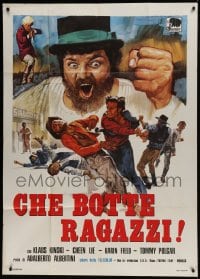 8t905 RETURN OF SHANGHAI JOE Italian 1p 1974 Klaus Kinski, Cheen Lie, wacky spaghetti western art!