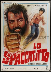 8t906 RETURN OF THE TIGER Italian 1p 1979 kung fu art of Bruce Li & Paul Smith by Enzo Sciotti!