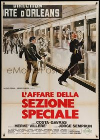 8t938 SPECIAL SECTION Italian 1p 1975 Costa-Gavras, different art of man shooting officer by train!