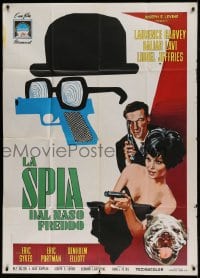 8t943 SPY WITH A COLD NOSE Italian 1p 1967 different art of sexy Daliah Lavi & Laurence Harvey!