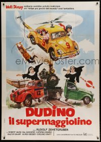 8t947 SUPERBUG, THE CRAZIEST CAR IN THE WORLD Italian 1p 1977 Volkswagen Beetle cartoon art!