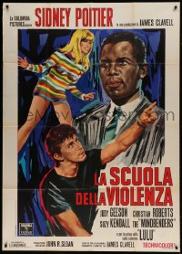 8t966 TO SIR, WITH LOVE Italian 1p 1968 Sidney Poitier, Judy Geeson, James Clavell, different art!