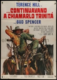 8t968 TRINITY IS STILL MY NAME Italian 1p 1971 spaghetti western art of Terence Hill on horse!