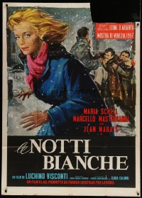 8t995 WHITE NIGHTS Italian 1p 1957 Luchino Visconti, Innocenti art of Maria Schell, Dostoyevsky!