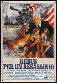 8t996 WINTER KILLS Italian 1p 1980 Jeff Bridges, John Huston, different Enzo Sciotti art!