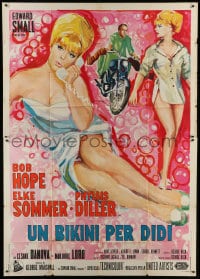 8t149 BOY DID I GET A WRONG NUMBER Italian 2p 1966 Avelli art of sexy Elke Sommer & Bob Hope!