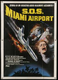8t163 CRASH OF FLIGHT 401 Italian 2p 1978 different airplane crash art, S.O.S. Miami Airport!
