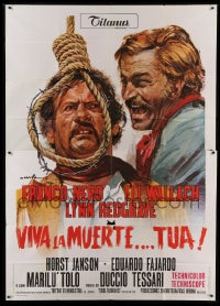 8t172 DON'T TURN THE OTHER CHEEK Italian 2p 1971 Franco Nero about to hang Eli Wallach by Ciriello!