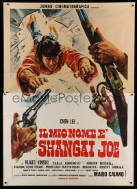 8t174 DRAGON STRIKES BACK Italian 2p 1972 Mario Caiano's Il mio nome e Shanghai Joe, cool art!