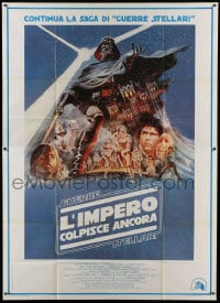 8t180 EMPIRE STRIKES BACK Italian 2p 1980 George Lucas sci-fi classic, cool artwork by Tom Jung!