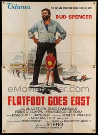 8t187 FLATFOOT IN HONG KONG export Italian 2p 1975 different art of Bud Spencer & little boy!