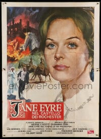 8t217 JANE EYRE Italian 2p 1971 Charlotte Bronte novel, different art of Susannah York by Ciriello!