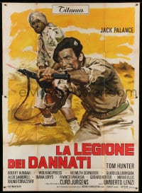 8t228 LEGION OF THE DAMNED Italian 2p 1969 Umberto Lenzi, cool art of Jack Palance w/machine gun!