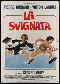 8t248 OUT OF IT Italian 2p 1978 Gerard Oury's La Carapate, wacky art of guys on the run!