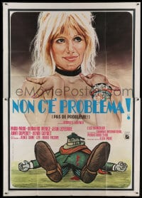 8t249 PAS DE PROBLEME! Italian 2p 1976 different Piovano art of sexy naked Miou-Miou!