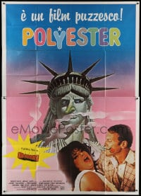 8t252 POLYESTER Italian 2p 1982 John Waters, filmed in Odorama, different Statue of Liberty art!