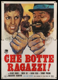 8t259 RETURN OF SHANGHAI JOE Italian 2p 1974 Klaus Kinski, Cheen Lie, wacky spaghetti western art!