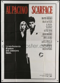 8t264 SCARFACE Italian 2p 1984 Al Pacino as Tony Montana, Michelle Pfeiffer, De Palma, Oliver Stone