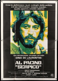 8t271 SERPICO Italian 2p 1974 great image of undercover cop Al Pacino, Sidney Lumet crime classic!