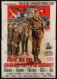 8t299 WHAT DID YOU DO IN THE WAR DADDY Italian 2p 1966 different art of James Coburn, Blake Edwards
