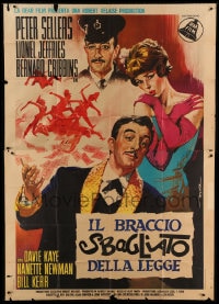 8t305 WRONG ARM OF THE LAW Italian 2p 1964 different art of Peter Sellers & cast by Enrico Deseta!