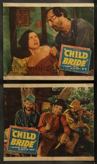 8w941 CHILD BRIDE 2 LCs 1938 one w/frightened teen being grabbed and her dress falling off!