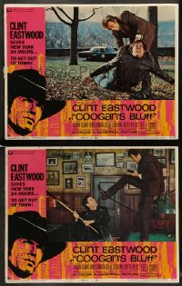 8w943 COOGAN'S BLUFF 2 LCs 1968 cowboy Clint Eastwood in New York City, directed by Don Siegel!