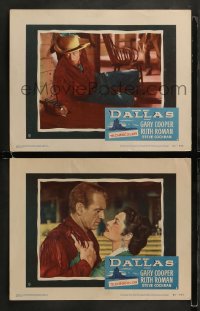 8w948 DALLAS 2 LCs 1950 Gary Cooper, Ruth Roman, when Texas was a powder keg, they lit the fuse!