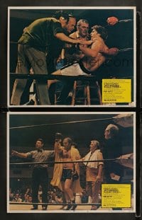 8w955 FAT CITY 2 LCs 1972 Stacy Keach, Jeff Bridges, John Huston directed, boxing!