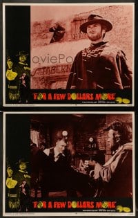 8w958 FOR A FEW DOLLARS MORE 2 LCs 1967 Sergio Leone spaghetti western, Clint Eastwood, Cleef!