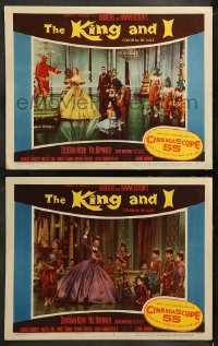 8w963 KING & I 2 LCs 1956 Deborah Kerr & Yul Brynner in Rodgers & Hammerstein's musical!