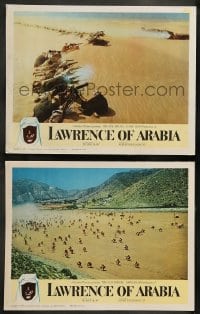 8w966 LAWRENCE OF ARABIA 2 LCs 1963 David Lean classic, great images of horses & battles!