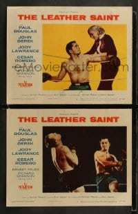 8w967 LEATHER SAINT 2 LCs 1956 Paul Douglas, boxing priest John Derek!