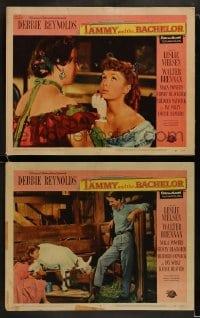 8w988 TAMMY & THE BACHELOR 2 LCs 1957 Debbie Reynolds' first lipstick & with Leslie Nielsen!