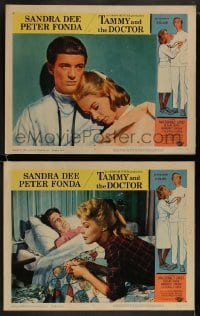 8w989 TAMMY & THE DOCTOR 2 LCs 1963 Sandra Dee turns a hospital upside down & loves Peter Fonda!