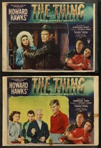 8w990 THING 2 LCs 1951 Howard Hawks classic horror, Tobey, Sheridan, Martin & Dierkes!