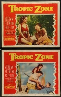 8w993 TROPIC ZONE 2 LCs 1953 Ronald Reagan with Rhonda Fleming & sexy Estelita!