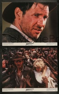 8w801 INDIANA JONES & THE TEMPLE OF DOOM 5 color 11x14 stills 1984 Harrison Ford, Kate Capshaw!