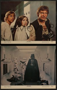 8w572 STAR WARS 8 color 11x14 stills 1977 Luke, Leia, C-3PO, Han, R2, Chewie, Vader, NSS 77/21-0!