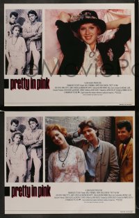 8w492 PRETTY IN PINK 8 English LCs 1986 great images of Molly Ringwald, Andrew McCarthy & Jon Cryer!