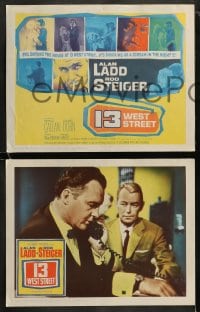 8w036 13 WEST STREET 8 LCs 1962 Alan Ladd, Rod Steiger, as shocking as a scream in the night!