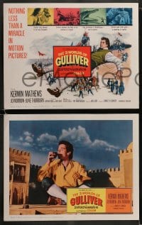 8w037 3 WORLDS OF GULLIVER 8 LCs 1960 Ray Harryhausen fantasy classic, giant Kerwin Mathews!